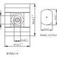 2P 50A DC Isolator Switch (Panel Mount Rotary, 1000V DC)