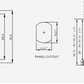 2P 50A DC Isolator Switch (Din rail mount rotary, 1000V DC)